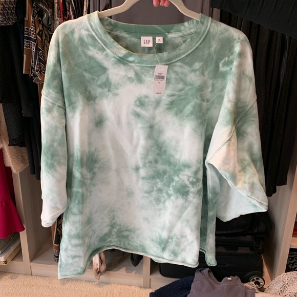GAP Tops - NWT Gap 3/4 Sleeve Tie Dye Sweatshirt